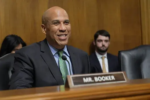Sen. Cory Booker, D-N.J., speaks during a hearing on Capitol Hill in Washington, May 21, 2024. (AP Photo/Susan Walsh, File)