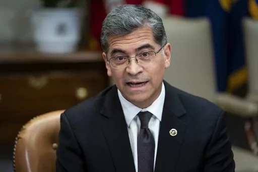 Health and Human Services Secretary Xavier Becerra speaks during a meeting with a task force on reproductive health care access in the Roosevelt Room of the White House, April 12, 2023, in Washington. The Biden administration on Monday, June 12, urged states to slow down their purge of Medicaid rolls, citing concerns that large numbers of lower-income people are losing health care coverage because of administrative reasons. “I am deeply concerned with the number of people unnecessarily losing 