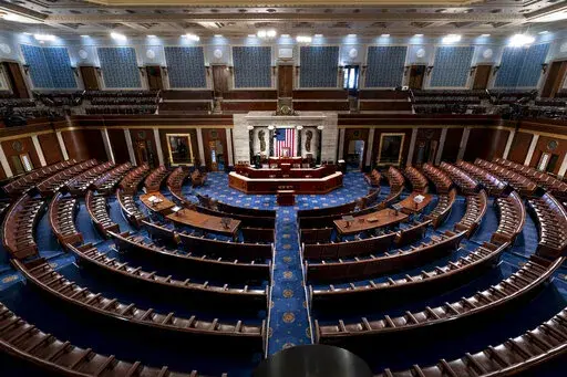 The chamber of the House of Representatives is seen at the Capitol in Washington, Feb. 28, 2022. The once-a-decade congressional redistricting cycle is ending in a draw. That means Republicans will maintain a modest advantage in the battle for control of the House of Representatives in the coming decade. (AP Photo/J. Scott Applewhite, File)