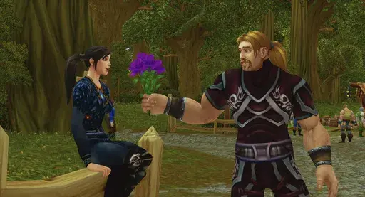 This image released by Netflix shows custom characters from World of Warcraft and Blizzard Entertainment in a scene from the documentary "The Remarkable Life of Ibelin." (World of Warcraft and Blizzard Entertainment/Netflix via AP)