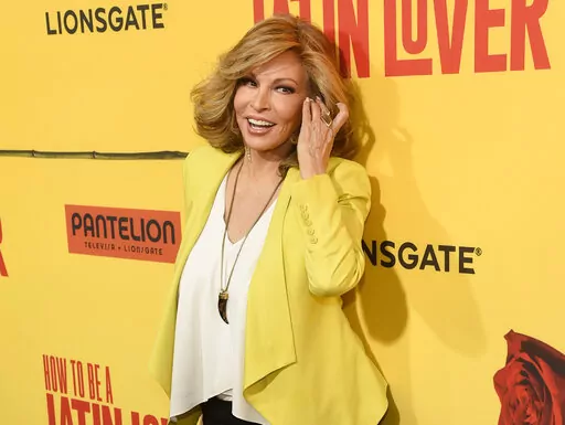 Raquel Welch appears at the Los Angeles premiere of "How to Be a Latin Lover" on April 26, 2017. Welch, whose emergence from the sea in a skimpy, furry bikini in the film “One Million Years B.C.” would propel her to international sex symbol status throughout the 1960s and '70s, died early Wednesday, Feb. 15, 2023, after a brief illness. She was 82. (Photo by Chris Pizzello/Invision/AP, File)