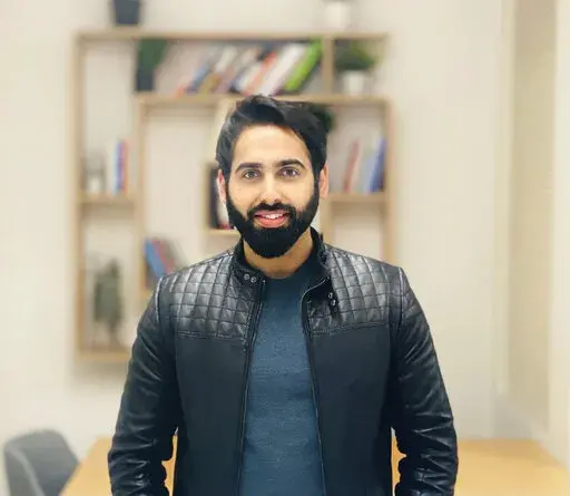 This photo provided by Gatik, shows Gautam Narang, CEO and co-founder of Gatik. Late last year, autonomous vehicle startup Gatik announced a big step_ it eliminated the safety operator from behind the wheel of two self-driving trucks as part of its partnership with discounter Walmart. Now, the Palo Alto, California company is looking to speed up the process of fully driverless truck operations in the next few years. (Gatik via AP)