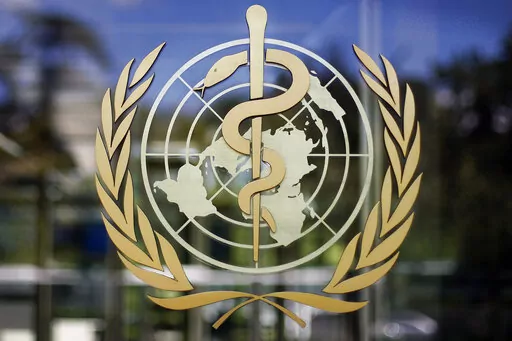 In this June 11, 2009, file photo, the logo of the World Health Organization is seen at the WHO headquarters in Geneva, Switzerland. On Friday, March 3, 2023, The Associated Press reported on stories circulating online incorrectly claiming a legally-binding World Health Organization “pandemic treaty” will give the organization the authority to control U.S. policies during a pandemic, including those on vaccines, lockdowns, school closures and more. (AP Photo/Anja Niedringhaus, File)