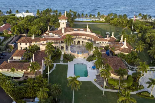 An aerial view of former President Donald Trump's Mar-a-Lago estate is seen Aug. 10, 2022, in Palm Beach, Fla. How much is Donald Trump's Mar-a-Lago worth? That's been a point of contention after a New York judge ruled that the former president exaggerated the Florida property's value when he said it's worth at least $420 million and perhaps $1.5 billion. (AP Photo/Steve Helber, File)