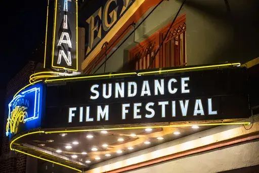 The marquee of the Egyptian Theatre appears during the Sundance Film Festival in Park City, Utah on Jan. 28, 2020. (Photo by Arthur Mola/Invision/AP, File)