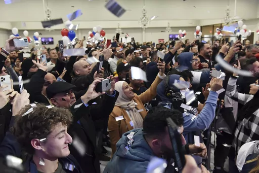 Confetti flies as Dearborn mayor candidate Abdullah Hammoud prepares to speak to supporters at the election night gathering at the Mohammed Turfe Community Center in Dearborn, Mich., on Nov. 2, 2021. The United States had 3.5 million residents who identify as Middle Eastern or North African, Venezuelans were the fastest-growing Hispanic group last decade and Asian Indian was the largest population group of Asians who identify as a single race, according to the 2020 census' most detailed figures 