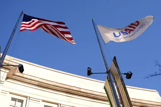 The U.S. Agency for International Development, or USAID, is pictured Saturday, Feb. 1, 2025, in Washington. (AP Photo/Carolyn Kaster, File)