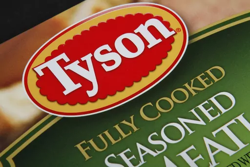 A Tyson food product is displayed in Montpelier, Vt., Nov. 18, 2011. Conservatives in mid-March 2024, have been calling for a boycott of Tyson Foods over false claims that the company is hiring 52,000 people who entered the U.S. illegally. But the company, which requires all of its employees to be authorized for work in the U.S., is not currently hiring for that number of positions. (AP Photo/Toby Talbot, File)