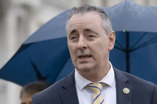 Rep. Brian Fitzpatrick, R-Pa., speaks at a news conference, Jan. 31, 2023, on Capitol Hill in Washington. (AP Photo/Jacquelyn Martin, File)