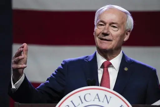 Republican presidential candidate and former Arkansas Gov. Asa Hutchinson speaks in Des Moines, Iowa, July 28, 2023. (AP Photo/Charlie Neibergall, File)