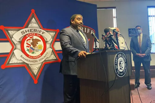 Marc Smith, director of the Illinois Department of Children and Family Services, discusses the stabbing death of state child welfare worker Diedre Silas during a news conference, Wednesday, Jan. 5, 2022, in Springfield, Ill. Silas, 36, was conducting a visit Tuesday, Jan. 4, on a home in Thayer, south of Springfield, when she was stabbed. A man living in the home, 32-year-old Benjamin H. Reed, faces charges of first-degree murder, aggravated battery and unlawful restraint. He is being held in th