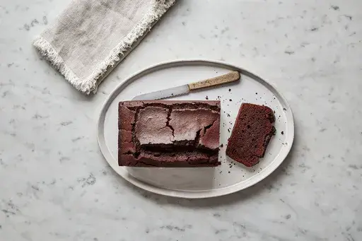 This image released by Milk Street shows a recipe for double chocolate loaf cake. (Milk Street via AP)