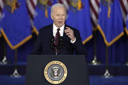 President Joe Biden speaks at en event March 13, 2024, in Milwaukee. A major deadline under the half-century-old War Powers Resolution came this week for Biden to obtain Congress' approval to keep waging his military campaign against Yemen's Houthis. But it was met with public silence, even from Senate Democrats frustrated by the Biden administration's blowing past some of the checkpoints that would give Congress more of a say in the United States' deepening military engagement in the Middle Eas