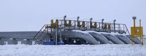 The gas pumping station is viewed at Sudzhe, Russia, Jan. 11, 2009. (AP Photo/Sergei Chuzavkov, File)