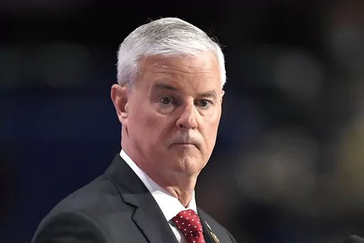 Rep. Steve Womack, R-Ark., listens to a voice vote on the adoption of the rules during the opening day of the Republican National Convention in Cleveland, July 18, 2016. Womack says he is running for reelection next year. Womack on Wednesday Sept. 13 2023 announced he will seek an eighth term representing the 3rd Congressional District in northwest Arkansas. (AP Photo/Mark J. Terrill, File)