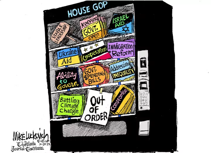 Mike Luckovich for Oct 22, 2023