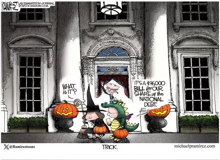 Michael Ramirez for Oct 31, 2023